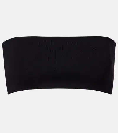 Totême Jersey Bandeau Top In Black
