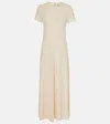 Totême Toteme Knitted Maxi Dress In Ecru