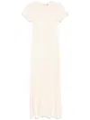 Totême Toteme Knitted Maxi Dress In Neutrals