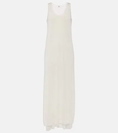 Totême Jersey Maxi Dress In White