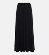 Totême Fluid Viscose Jersey Long Skirt In Black
