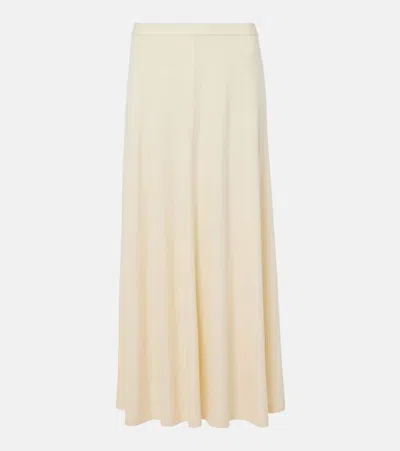 Totême Jersey Maxi Skirt In Ecru