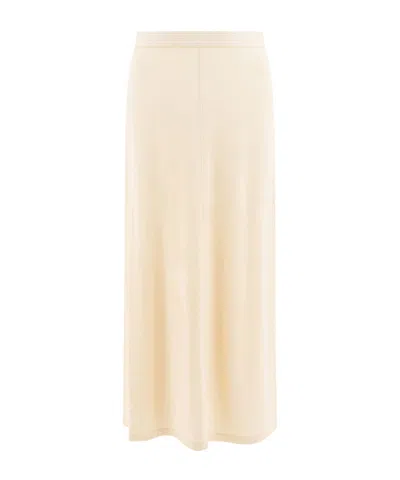 Totême Jersey Maxi Skirt In Beige