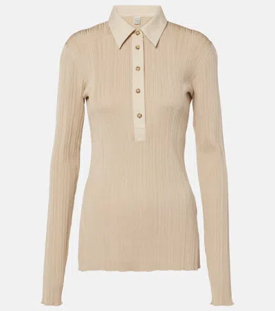 Totême Polopullover Aus Jersey In Beige