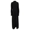 Totême Draped Asymmetric Midi Dress In Black