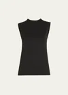 Totême Relaxed Sleeveless Tee Black In Black