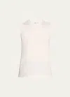 Totême Jersey Sleeveless Tee In Open White