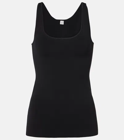 Totême Toteme Curved Rib Tank Top In Black