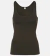 Totême Top Aus Jersey In Braun