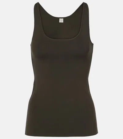 Totême Top Aus Jersey In Braun