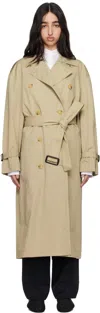 Totême Khaki Crisp Summer Trench Coat In Clay 075