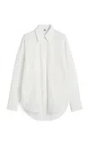 TOTÊME KIMONO-SLEEVE COTTON-BLEND SHIRT