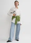 Totême Kimono-sleeve Cotton Shirt White In White