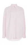 Totême Kimono Sleeve Cotton Blend Shirt In Nude & Neutrals