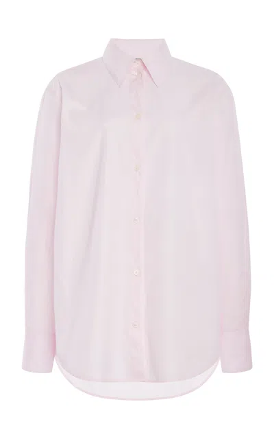 Totême Kimono Sleeve Cotton Blend Shirt In Nude & Neutrals