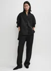 Totême Kimono-sleeve Poplin Shirt Black In Black