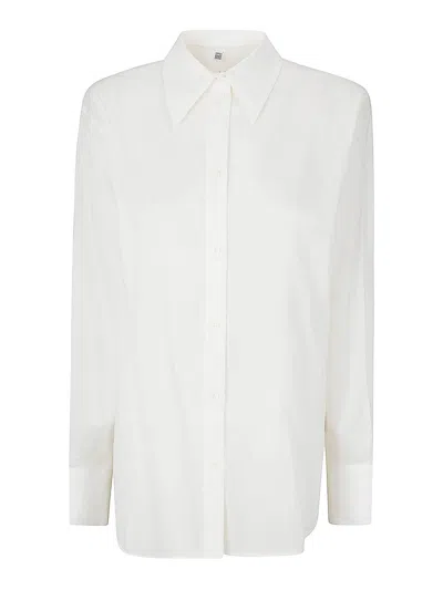 Totême Kimono-sleeve Poplin Shirt In White