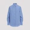 Totême Kimono-sleeve Poplin Button-down Shirt In Cornflower