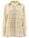 Totême Toteme Windowpane Check Oversize Organic Cotton Poplin Button-up Shirt