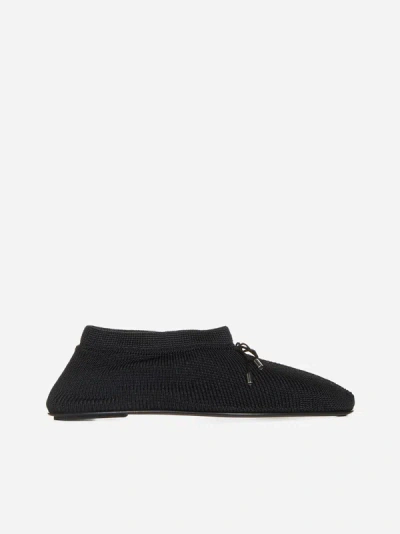 Totême Toteme Women The Knitted Ballerina Flats In Black