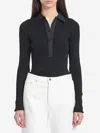 Totême Knit Polo Shirt In Black