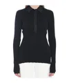 Totême Knit Polo Shirt In Black