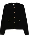 Totême Hammered Button Cardigan Black