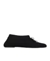 Totême Knitted Lace-up Flat Shoes