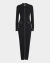 Totême Womens Button-down Knitted Shirt Maxi Dress Black In Black