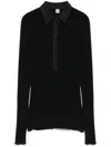 Totême Knitted Polo Top In Black