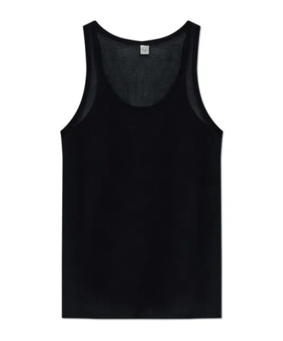 Totême Sleeveless Knitted Tank Top In Black