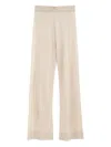 Totême Knitted Wide-leg Trousers In Neutrals
