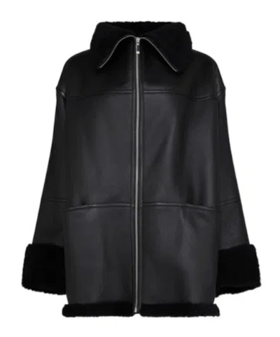 TOTÊME LAPEL LEATHER JACKET