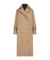 Totême Double-breasted Beige Coat With Adjustable Cuffs In Nude