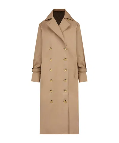 Totême Lapel Long-sleeved Windbreaker In Nude