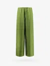 Totême Monogram Silk Pj Bottoms Laurel In Green