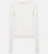 Totême Layered Knitted Cashmere And Silk-blend Top In White