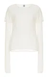 Totême Layered Knitted Cashmere And Silk-blend Top In Ivory