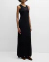 Totême Layered Knit Tank Dress Black In Black