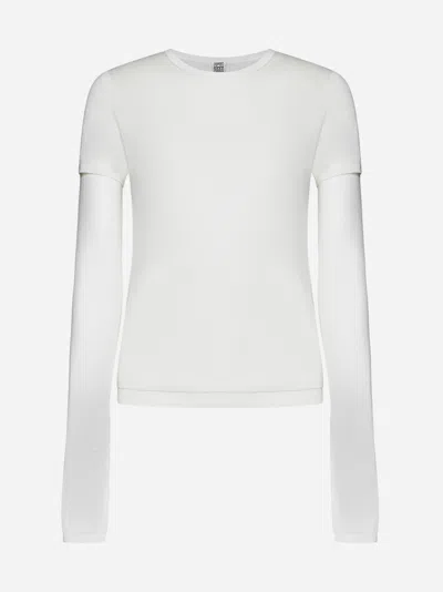 Totême Layered Knit T-shirt In White
