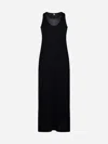 Totême Toteme Women Layered Knit Tank Long Dress In Black