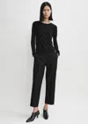 Totême Layered Knit Tee Black In Black