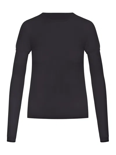 Totême Layered Knit Tee In Black