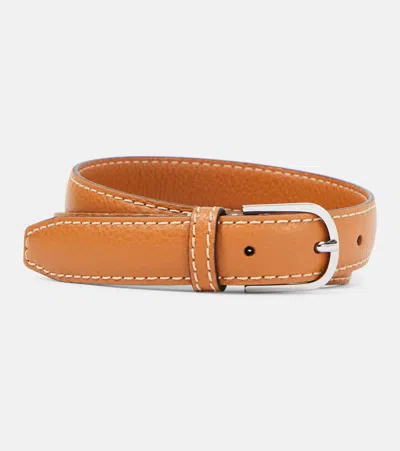 Totême Leather Belt In Beige