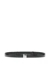 Totême Slide Clasp Naplack Leather Belt In Black