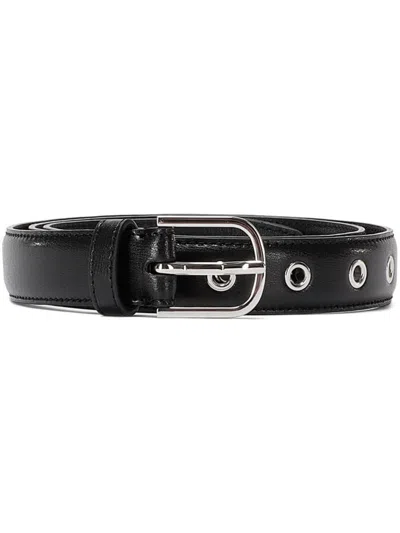 Totême Leather Belt In Black