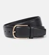 Totême Womens Toteme Slim Buckle Leather Belt In Black