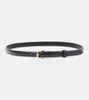 Totême Toteme Leather Thin Belt In Schwarz
