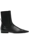 Totême Toteme Square Toe Flat Chelsea Boot In Black