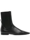 Totême Toteme Square Toe Flat Chelsea Boot In Black